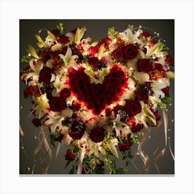 Heart Shaped Arrangement Canvas Print