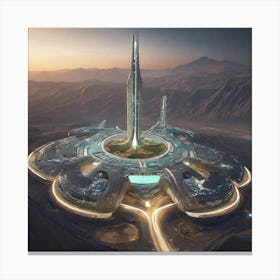 Futuristic City 343 Canvas Print