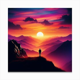 Sunset In The Mountains 143 Canvas Print