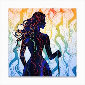 Silhouette Of A Woman 6 Canvas Print