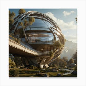 Futuristic House Canvas Print