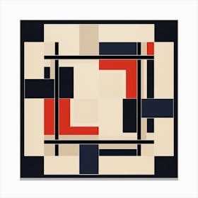 Vintage Symmetry: Mid Century Modern Elegance Canvas Print