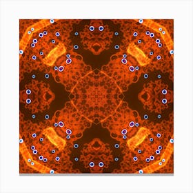 The Pattern Is A Hot Orange And Yellow Sun Canvas Print