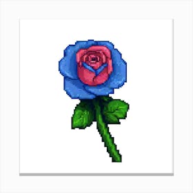 Pixel Rose 9 Canvas Print