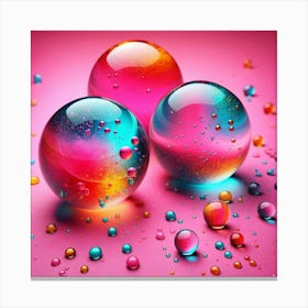 Water Spheres Canvas Print