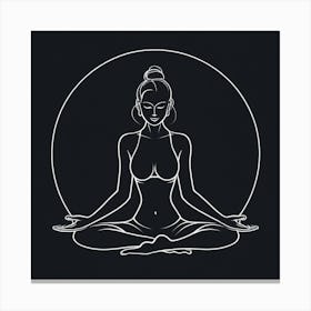 Meditating Woman - Yoga, Peace Canvas Print