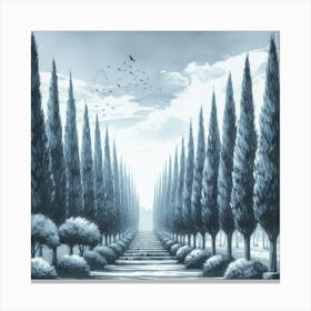 Cypress Lane Canvas Print