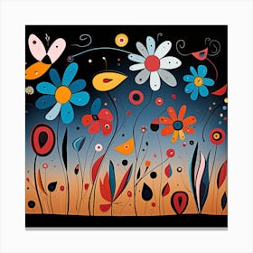 Flowers In The Sky Canvas Print