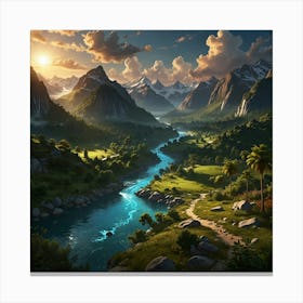 Landscape Painting 51 Canvas Print