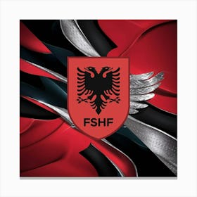 Albania National Football Team Logo Wall Art 11 Canvas Print