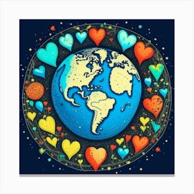 Earth World Space Canvas Print