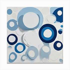 Blue Circles Canvas Print