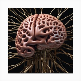 Brain With Wires 13 Canvas Print