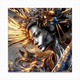 Japan Traditional Geisha Illustration By Ad 8 Canvas Print