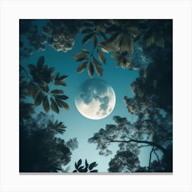 Full Moon In The Forest 1 Canvas Print