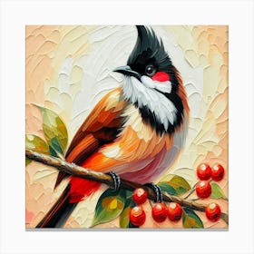 Bulbul Bird On A Branch 2 Canvas Print