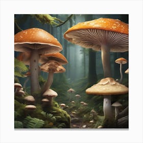 Forest glow fungi Canvas Print