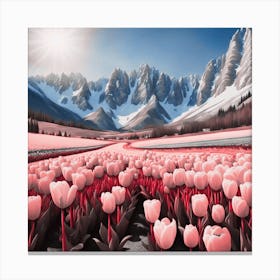 Pink Tulips 1 Canvas Print