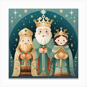 Christmas Kings And Queens Canvas Print
