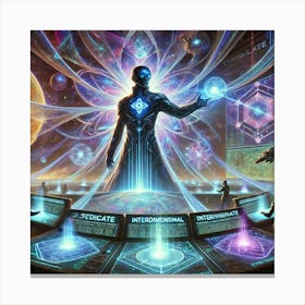 A Depiction Of A Dimensional Overseer Coordinating Canvas Print