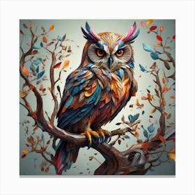 Colorful Owl Canvas Print