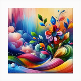 Colorful Abstract Painting Canvas Print