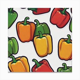 Colorful Peppers 92 Canvas Print