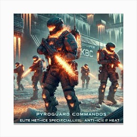 A Futuristic Sci Fi Depiction Of The Pyroguard Com Canvas Print