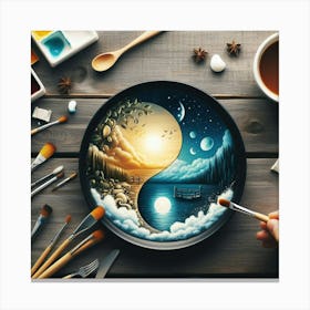 Yin Yang Painting Canvas Print