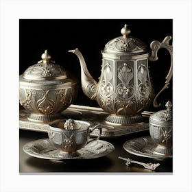 Russian Tea Set Canvas Print