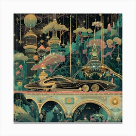 Futuristic Cityscape 13 Canvas Print