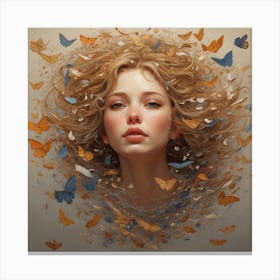 Butterfly Girl Canvas Print