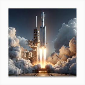 Space Shuttle Launch Canvas Print