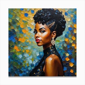 Afro Girl Canvas Print