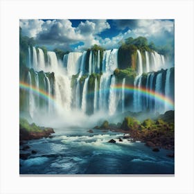 Rainbow Over Iguazu Waterfall Canvas Print