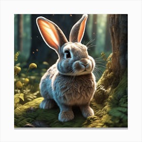 Rabbit In The Forest 108 Canvas Print