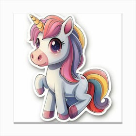 Unicorn Sticker 117 Canvas Print