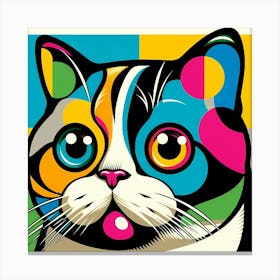 Colorful Cat 2 Canvas Print