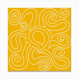 Yellow Octopus Canvas Print