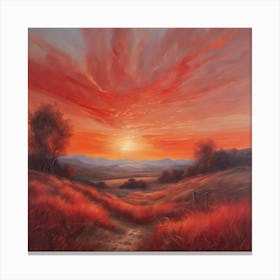 53034 An Artwork Depicting A Landscape, Where The Sunset Xl 1024 V1 0 Canvas Print