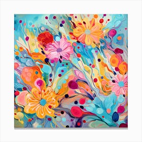 Abstract Flower Painting 5 Canvas Print