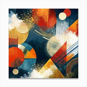 Abstract Painting in Sunset Glow Palette 1 Canvas Print