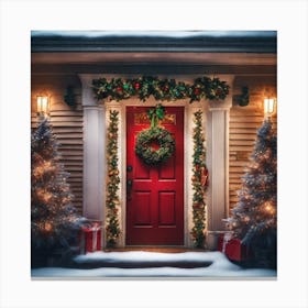 Christmas Door 134 Canvas Print