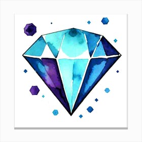 Watercolor Diamond Canvas Print