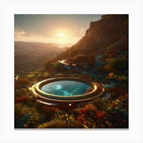 Pool In The Mountains Canvas Print