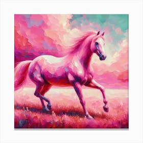 Pink Horse Painting 2 Canvas Print