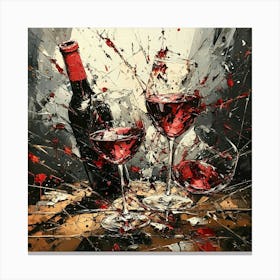 Red Wine Art Canvas Print