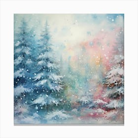 Ethereal Elegance in Retro Frost Canvas Print