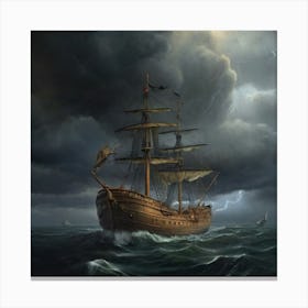 Stormy Seas.8 1 Canvas Print