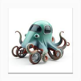 Octopus Car Canvas Print